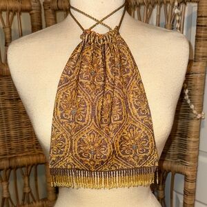 Beaded drawstring purse